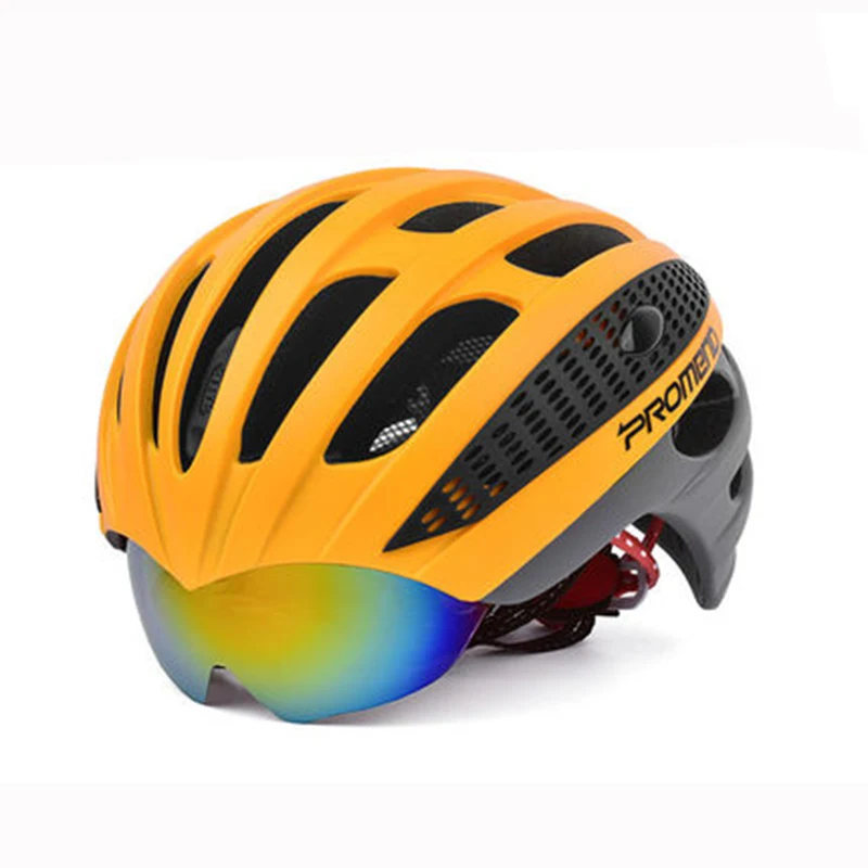 MTB шлем велосипедный с очками 3 линзы 27 вентиляционных отверстий Casco Ciclismo дорожный