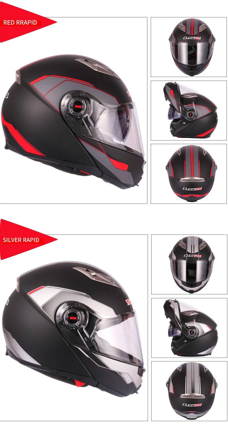 LS2 FF370 флип moto rcycle шлем casco moto двойной козырек Полный лицевой Шлем может изменить противотуманные линзы шлем moto ECE утвержден