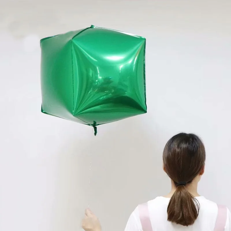18 pulgadas cubo 4D colorido forma de esfera globo de papel de aluminio boda matrimonio cumpleaños fiesta decoración suministros globos 45*45*45 cm