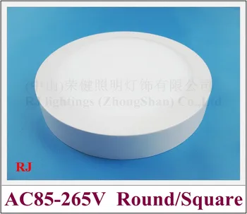 

aluminum PMMA ceiling LED panel flat light round / square surface mount 24W 18W 12W 6W surface install