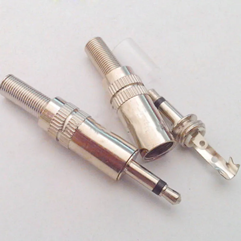 100pcs 3 5mm Jack Headphone Cable Connector Adapter Plug Jack 3 5 Mono Microphone Connector Wiring