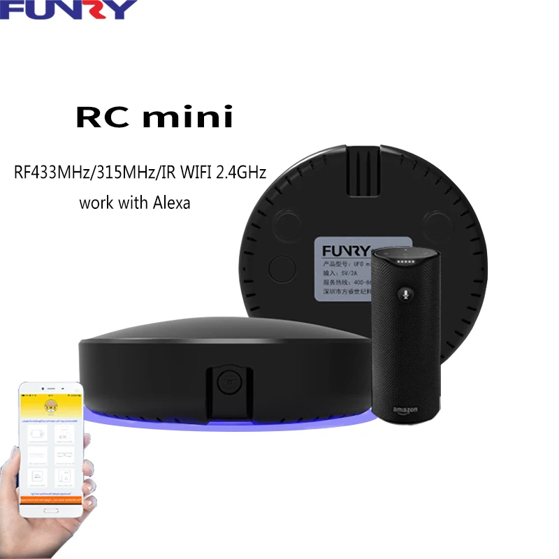 

Original Funry Switch RC mini Smart Wireless Remote Control RF433MHz/315MHz/IR WIFI 2.4GHz work with Alexa Smart Home Automation
