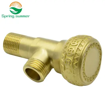

SPRING SUMMER antique brass Triangle valve bathroom accessory 1/2*1/2 angle valves Stop Shut Off Water Triangle