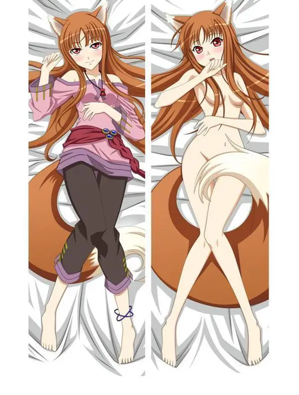 

Japanese Anime Spice and Wolf Dakimakura characters sexy girl Holo otaku Dakimakura throw pillow cover Hugging Body pillowcase