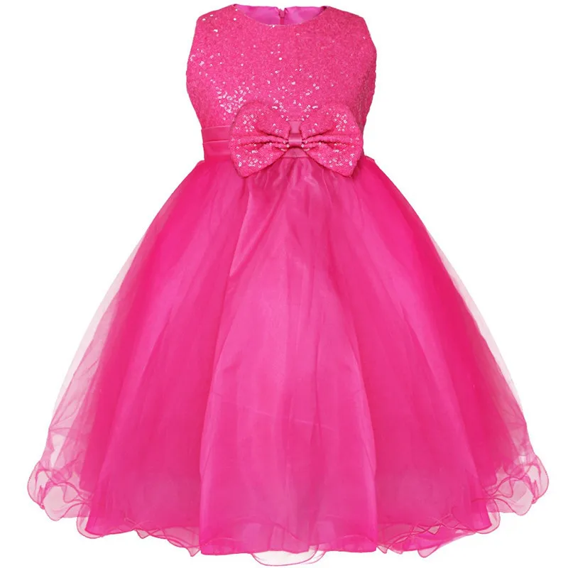 IEFiEL/летнее платье с цветочным узором для девочек; vestido infantil; платье с цветочным рисунком, расшитое блестками и бантом; нарядное платье принцессы с фатиновой юбкой для девочек на день рождения