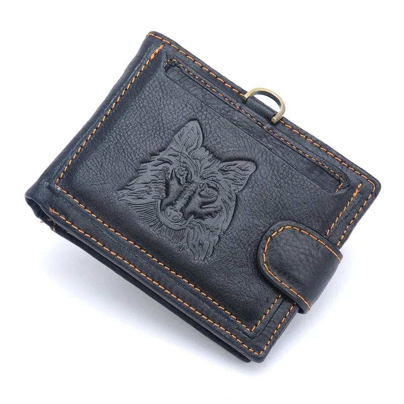  100% Real Genuine Cowhide Leather Men wallets Short Bifold Wallet Wallets Purse Coin Pocket Male Zipper wallet 