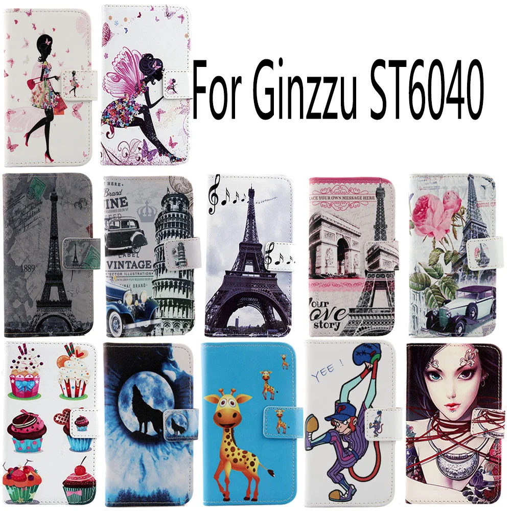 AiLiShi горячая Распродажа PU мультфильм Кожаный чехол для Ginzzu ST6040 красочный