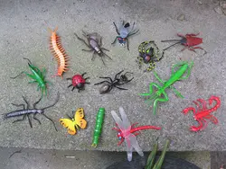 Бесплатная доставка Пластик материал искусственный муравей совка Скорпион Петуния насекомое летит сверчков .. Модель устанавливает 14