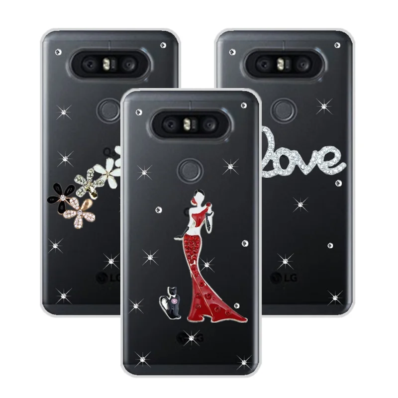 Q8 блестящий чехол со стразами для LG K10 2018 K8 2017 K4 V20 V30 Plus V40 ThiQ Q6 G4 G5 G6 mini X Style Power Spirit K40