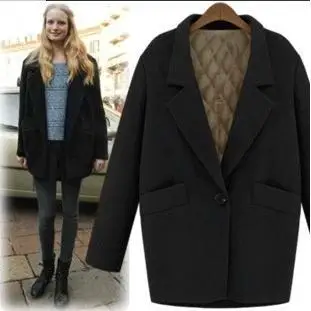 Для женщин зимнее пальто Мода Высокое качество нагрудные с длинным рукавом Slim Fit шерстяная верхняя одежда