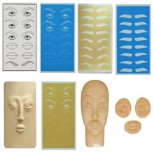 10 шт. синий силиконовый Training постоянный Макияж брови татуировки практика кожи