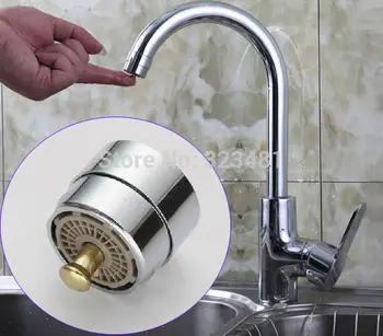 

Brass m24 22mm one Touch Control Water saving Valve with Adapter kitchen Faucet accessories touch aerator chrome plated