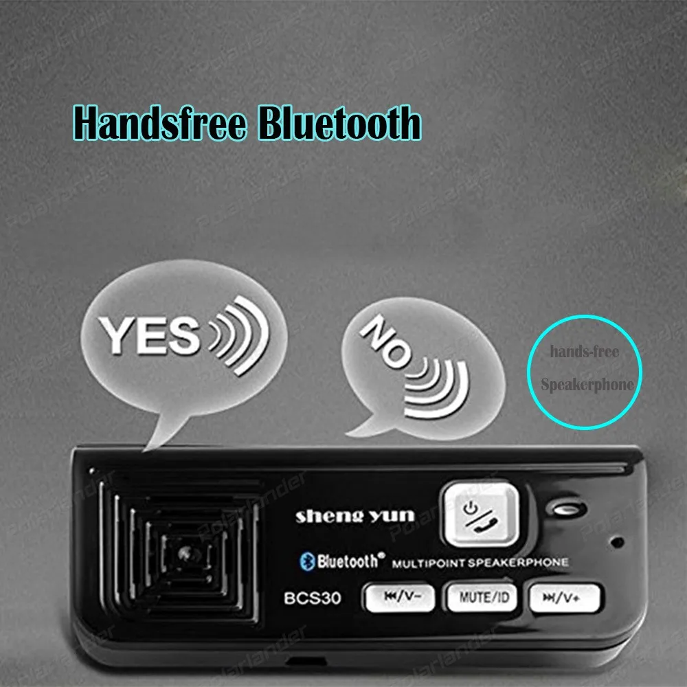  Handsfree Bluetooth car AUX sun visor with USB car charger Bluetooth Multipoint Speakerphone MP3 Music Player black