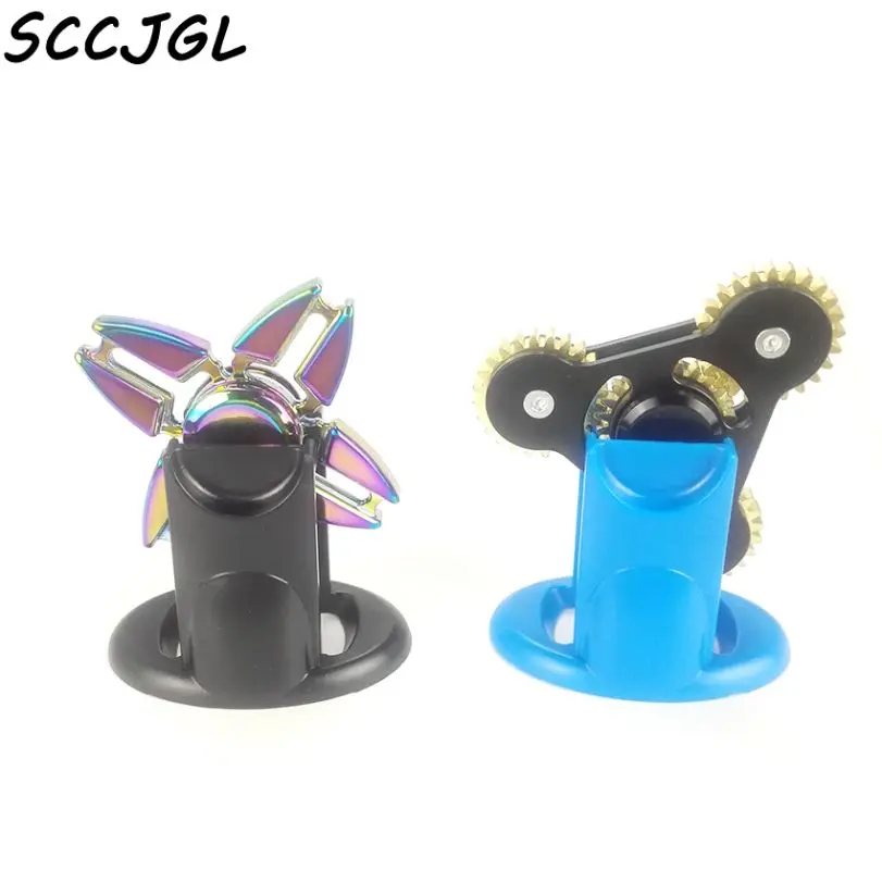 Cor Aleatória Fidget SCCJGL Spinner Spinner Dest Mostrar Stand Holder Suporte de Montagem Para A Mão