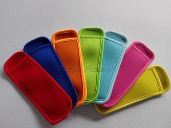 

DHL 500pcs/lot 12 Colors Popsicle Holders Pop Ice Sleeves Freezer Pop Holders for Kids 8x16cm