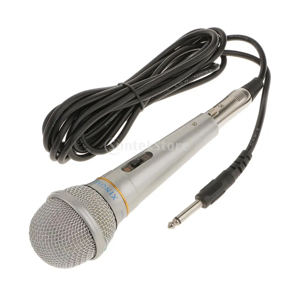 AK-319 Профессиональный Чистый Вокальный динамический микрофон проводной микрофон-Серебристый