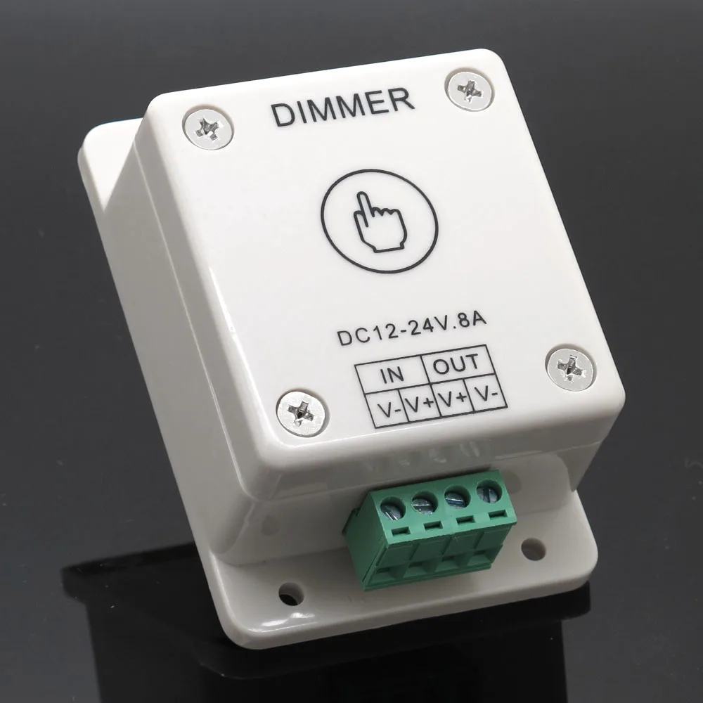 LED Strip Light Bulb Touch Dimmer Brightness Adjustable Control 8A DC