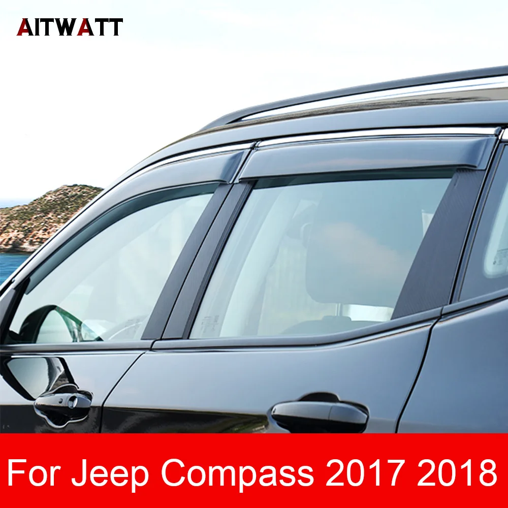 Для Jeep Compass 2017 2018 оконный козырек от солнца дождя ветра дефлектора тент щит