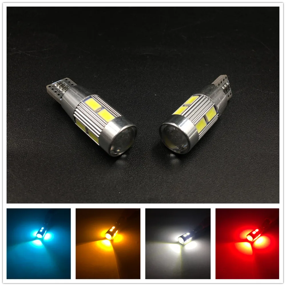 

2x Car Auto LED T10 194 W5W Canbus 10 SMD 5630 LED Light Bulb No Error LED Light Parking T10 LED Car Side Light