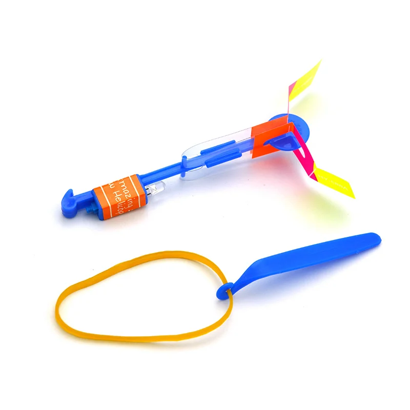 Slingshot 3Pcs LED Light Arrow Rocket Helicopter Flying Toy LED Light