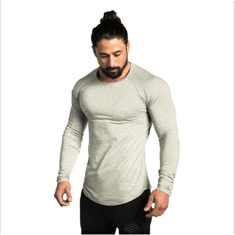 

LISM New Long Sleeve Sport Shirt Men Men's Running T-shirts Men Solid Gym Clothing Fitness Top Mens Rashgard Soccer Jersey