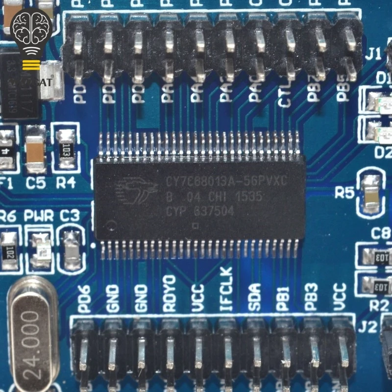 IEZ-USB FX2LP CY7C68013A USB основная плата макетная плата USB логический анализатор IEC Серийный и SPI высокое качество