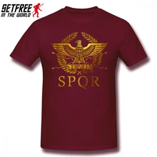 SPQR Рим Мужская футболка поп Повседневная 4XL 5XL 6XL Хлопок Crewneck короткий рукав пользовательские мужские s футболки
