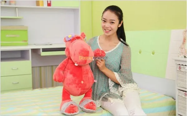 Fancytrader 1 pc 31'' 80cm Lovely Giant Stuffed Soft Plush Cute Hippo, 2 Colors, Free Shipping FT50629 (7)