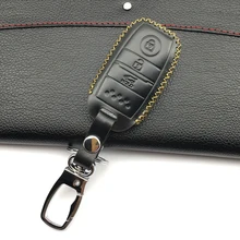 Car Key wallet car 100% genuine leather key cover leather key cases for 2016 Kia Optima K5 Sportage 3 Buttons Protect shell