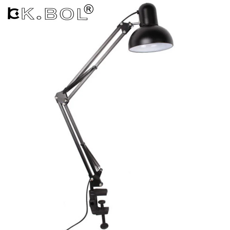 Lâmpada de Mesa Mesa de Luz Lâmpada de Leitura para Casa e escritório e estúdio e estudo Flexível Braço Oscilante Montagem Braçadeira Preto 110 V 240 v 10 da braçadeira do braço do balanço para