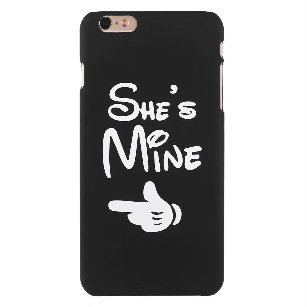 

Letter He's She's Mine Lovers Couple Phone Back Cover Case For Mobile Easy to install and take off. iPhone