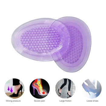 

2pcs Hot Sale Women Ladies Forefoot Insoles Invisible High Heeled Shoes/Slip Resistant Half Yard Pads Color RandomZ59101