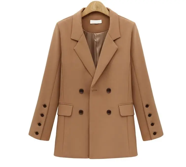 Autumn Winter Suit Blazer Women 2019 New Casual Double Breasted Pocket Women Jackets Elegant Long Sleeve Blazer Outerwear Autumn Winter Suit Blazer Women 2019 New Casual Double Breasted Pocket Women Jackets Elegant Long Sleeve Blazer Outerwear