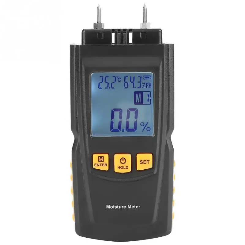 Intelligent Wood Moisture Meter GM610 Digital LCD 2 Pin Tester Timber Hygrometer Humidity Detector | Инструменты