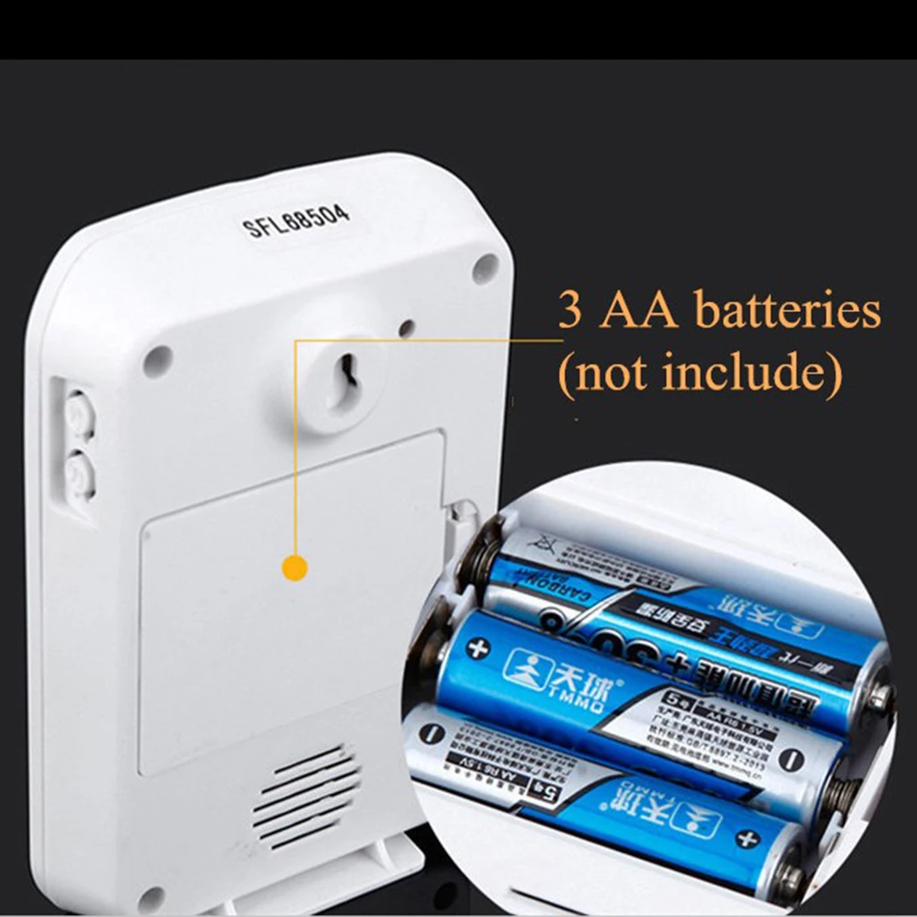 Wireless Battery Operated Doorbell Door Chime with 1 Transmitter+1 Receiver