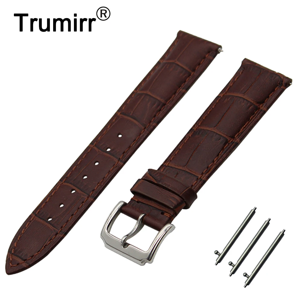 18mm 20mm 22mm First Layer Genuine Leather Watch Band Quick Release