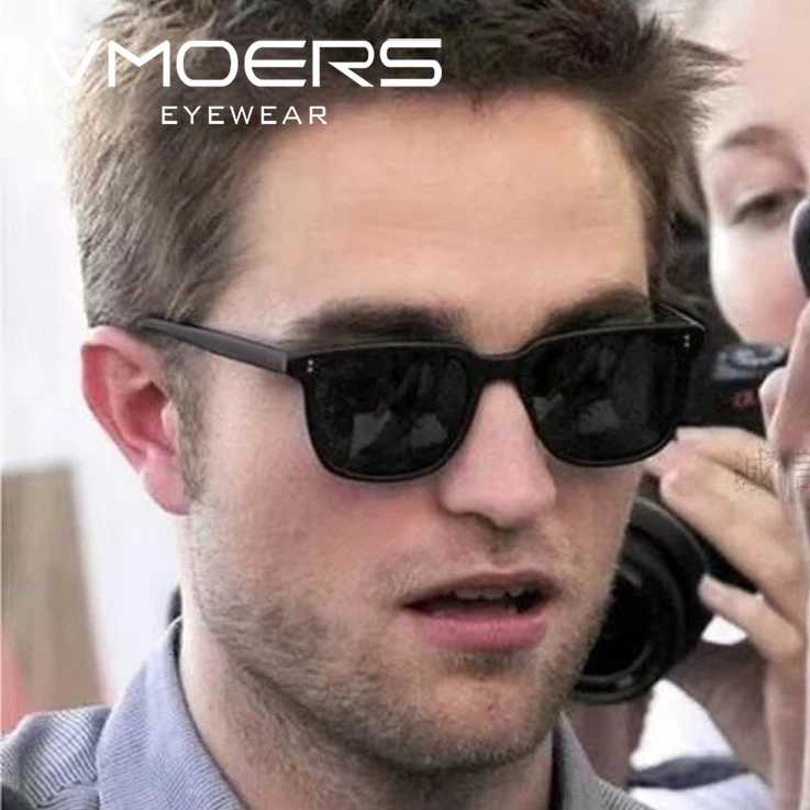 

VMOERS Male Rivet Retro Sunglasses for Men Black Square Sun Glasses For Men Brand Designer Shades for Men Fashion 2019 Sunglass
