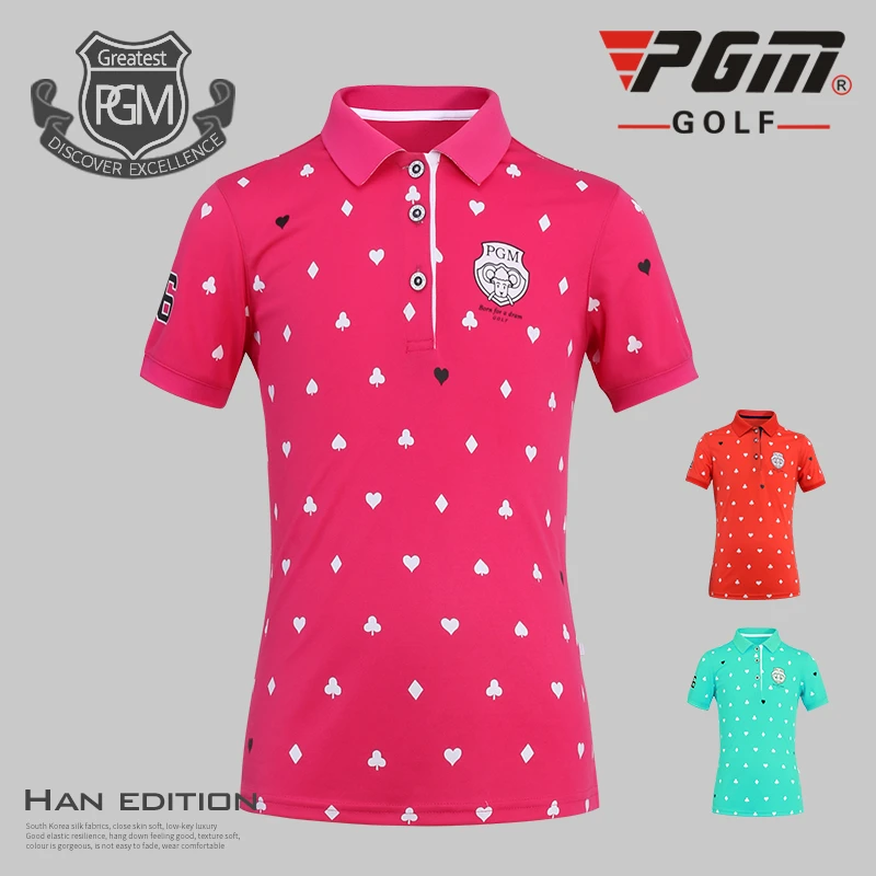2017 Golf Clothes Children's Golf T Shirt Girls Short Sleeve T shirts