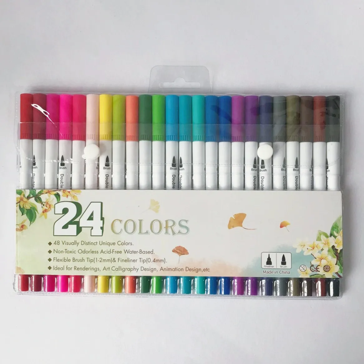 24/36/48/60/80/100 Цвета тонко пишущие рисования акварельные маркеры двойной наконечник