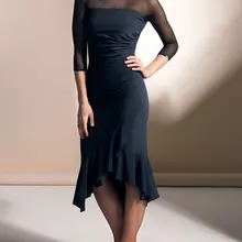 Взрослый Латинский танцевальный костюм Самба латинский бальный костюм Танго танцевальные платья Сальса танцевальная одежда для женщин W18007