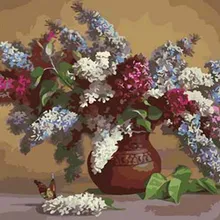 24 разноцветные цветы по номерам Современная Настенная живопись ручная роспись маслом на холсте для украшение для дома, безрамочные картины