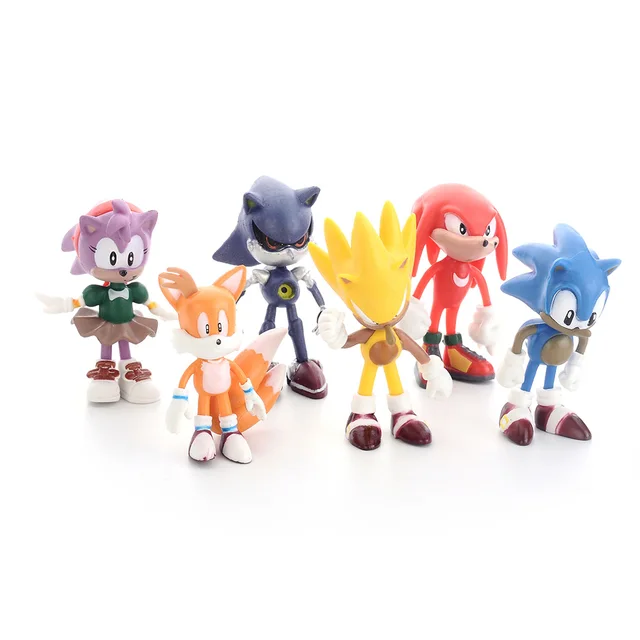 6pcs set 7cm sonic
