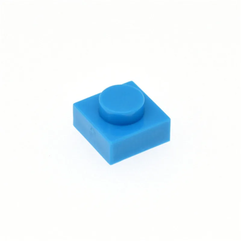 Светло-желтый 50pcs1x1 строительные блоки DIY логотип часть игрушка для детей 28 цветов творческие Обучающие совместимые ноги - Цвет: Светло-желтый