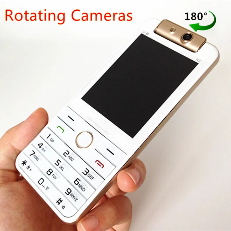 Fashion Cell Phone Rotating Cameras Original N3 Luxury Gold Bar Mobile
