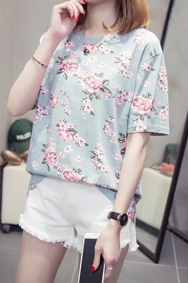 

CHUNLI Large size 2XL 3XL 4XL 5XL 2019 Women's Spring-Summer Loose Short Sleeve T-Shirt A1064