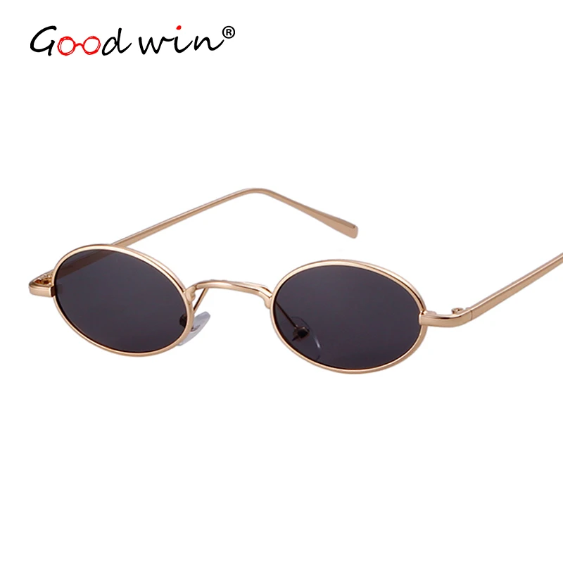 

Good Win New Sunglasses Men 2019 Luxury Brand Designer Golden Glasses Oval Sun Glasses For Men Women UV400 Small heren zonnebril