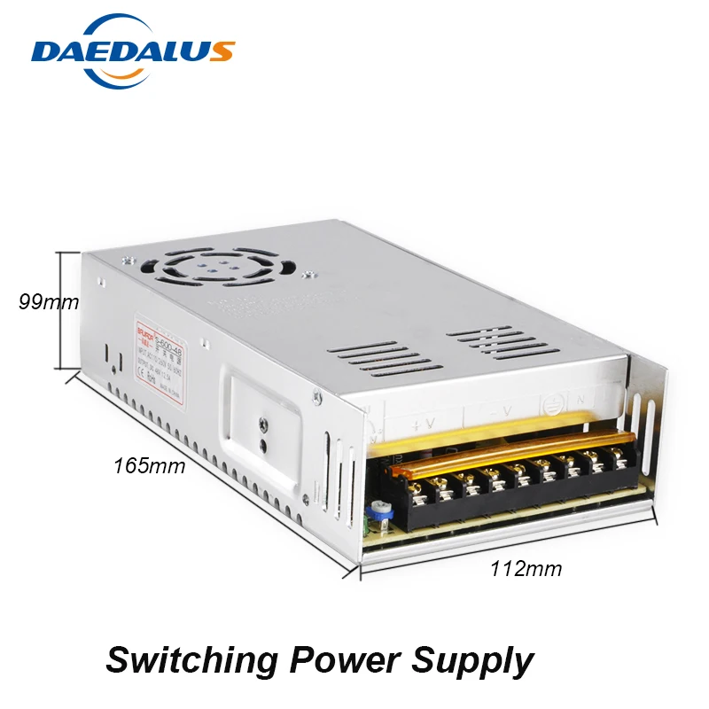 

AC110/220V Input Voltage to DC 48V Output Switching Power Supply Adjustable Power Governer For 400W/500W/600W Spindle Motor