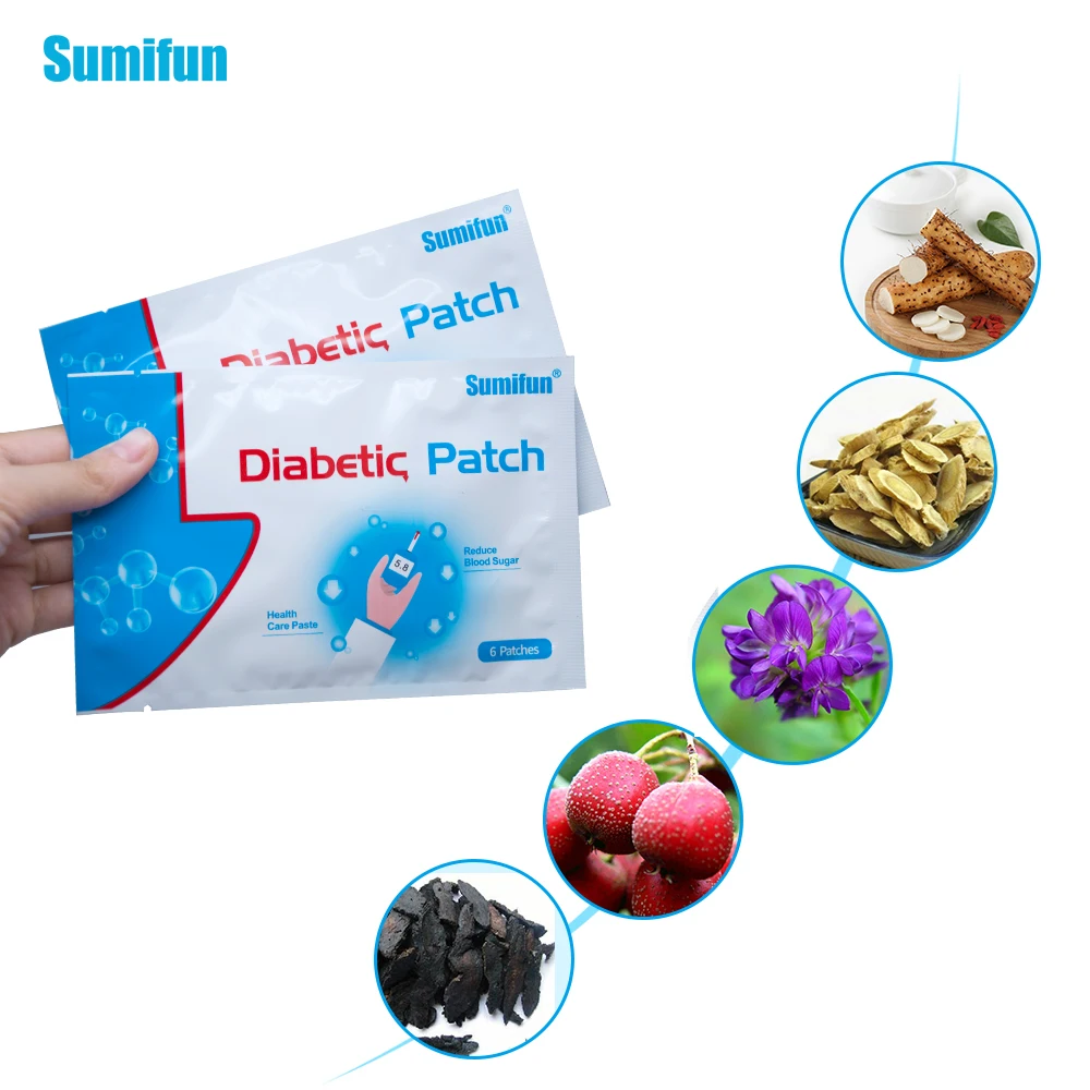 24 шт. = 4 сумки Sumifun Новый диабет травяной сахарный диабет Cure низкий уровень глюкозы в крови лечения D1269