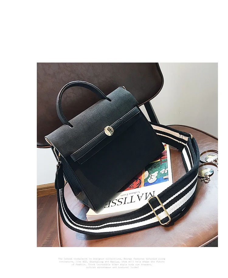 Women Messenger Bag Famous Brand Vintage Retro Women Crossbody Bag Small PU Leather Handbag Women Splicing Shoulder Bag