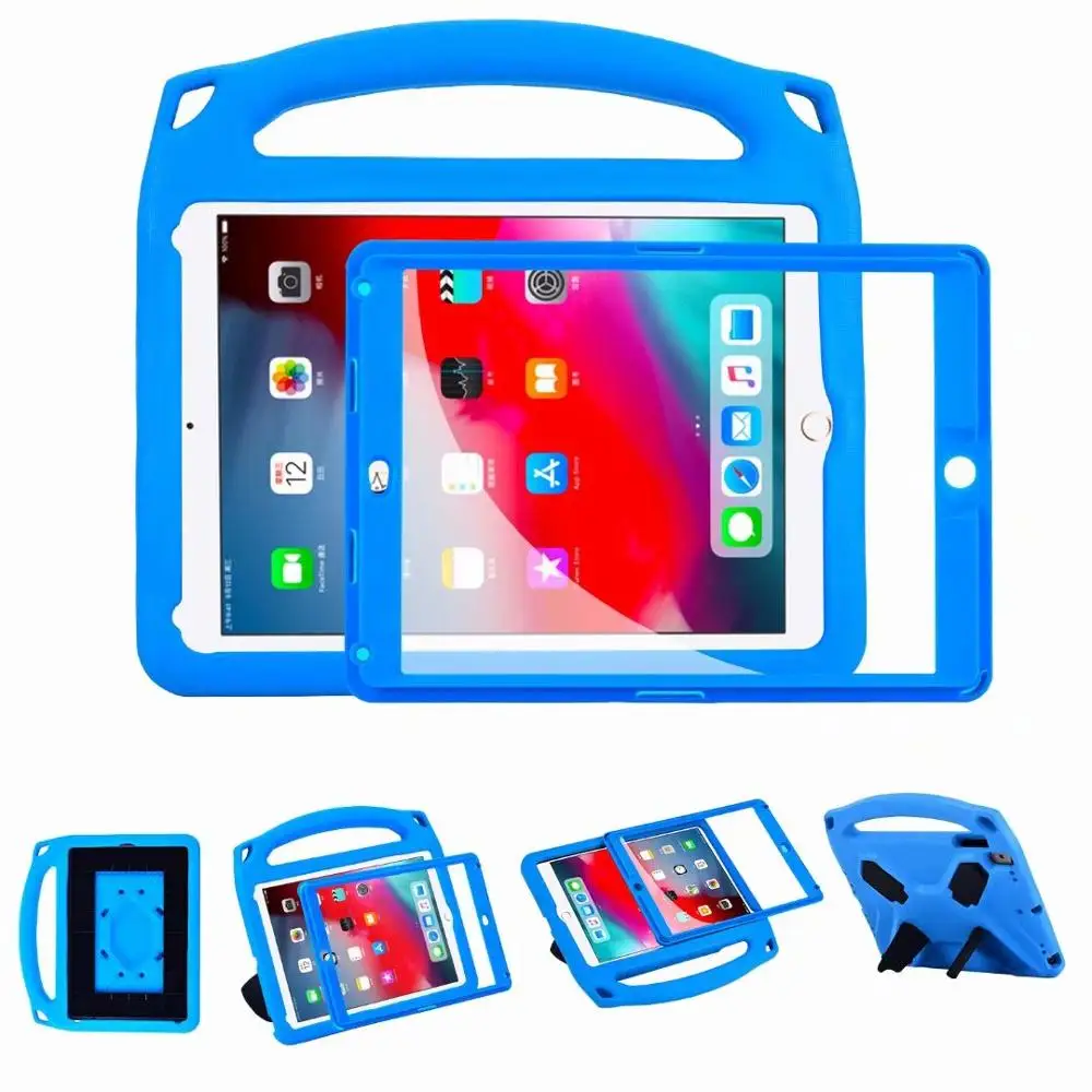 Дети противоударный EVA/Силиконовые чехол с ручками чехол для iPad 6th/5th Gen 9,7 ''/Air 2 A1893 A1822 - Цвет: Blue